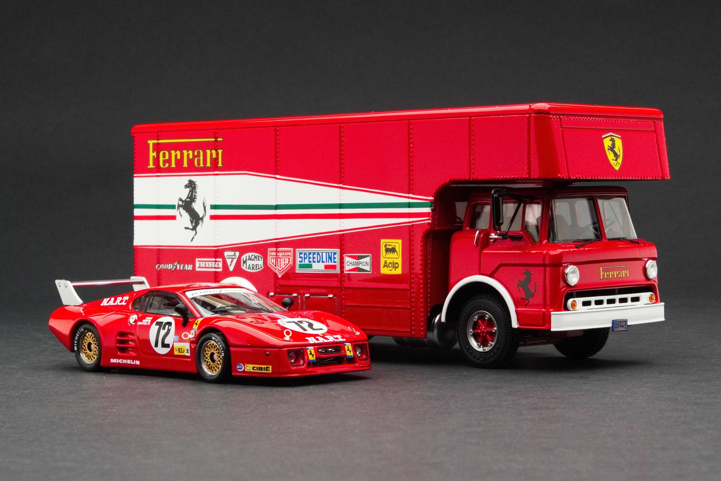 Exoto 'C Type' Gift Set Transporter | 1982 Le Mans 24 Hours | Team N.A.R.T. with Tipo 512 BB/LM